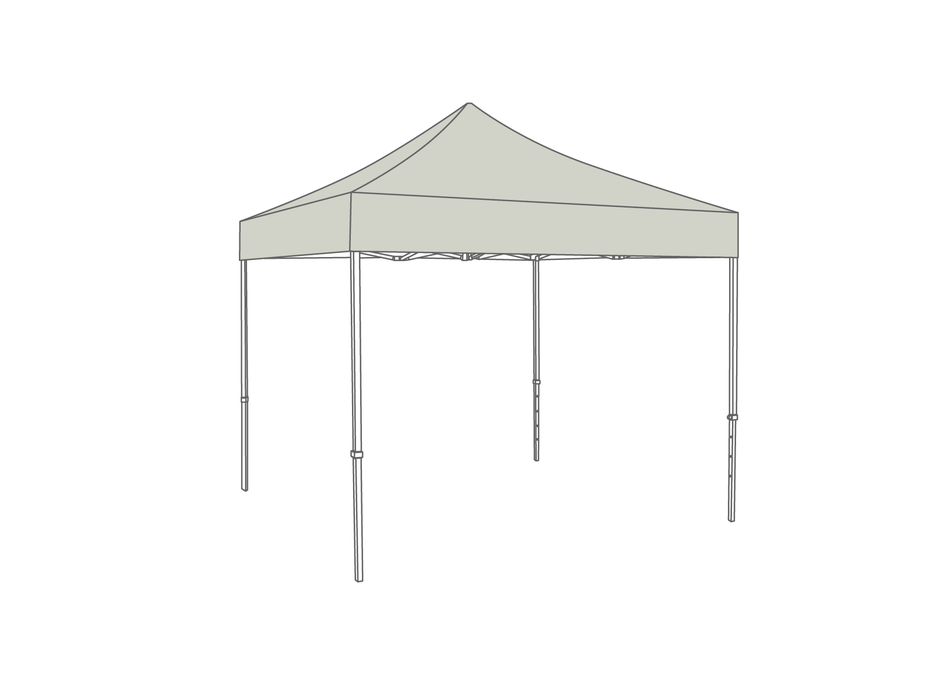 Flexxum Folding Tent Steel Frame Basic Set - with Polyester roof