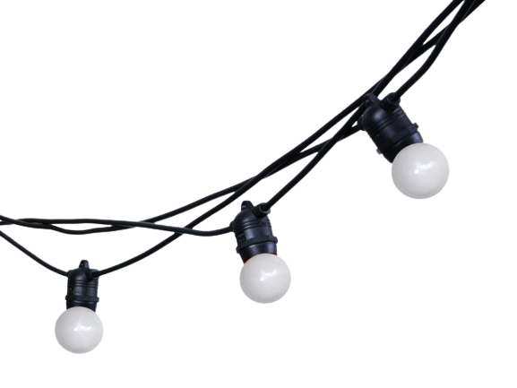Guirnalda de luces para exteriores Føro - Pack de 10 metros y 20 bombillas LED - Blanco mate