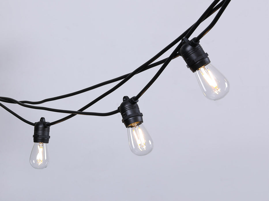  Guirnaldas de luces para exterior Vintage Føro - Set 10 metros y 20 bombillas LED - Blanco cálido
