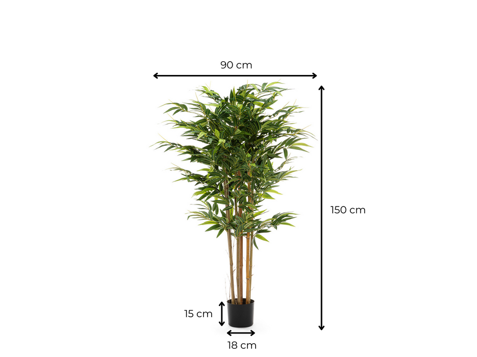 Foretti - Árbol de Bambú pequeño - Planta Artificial - 150cm