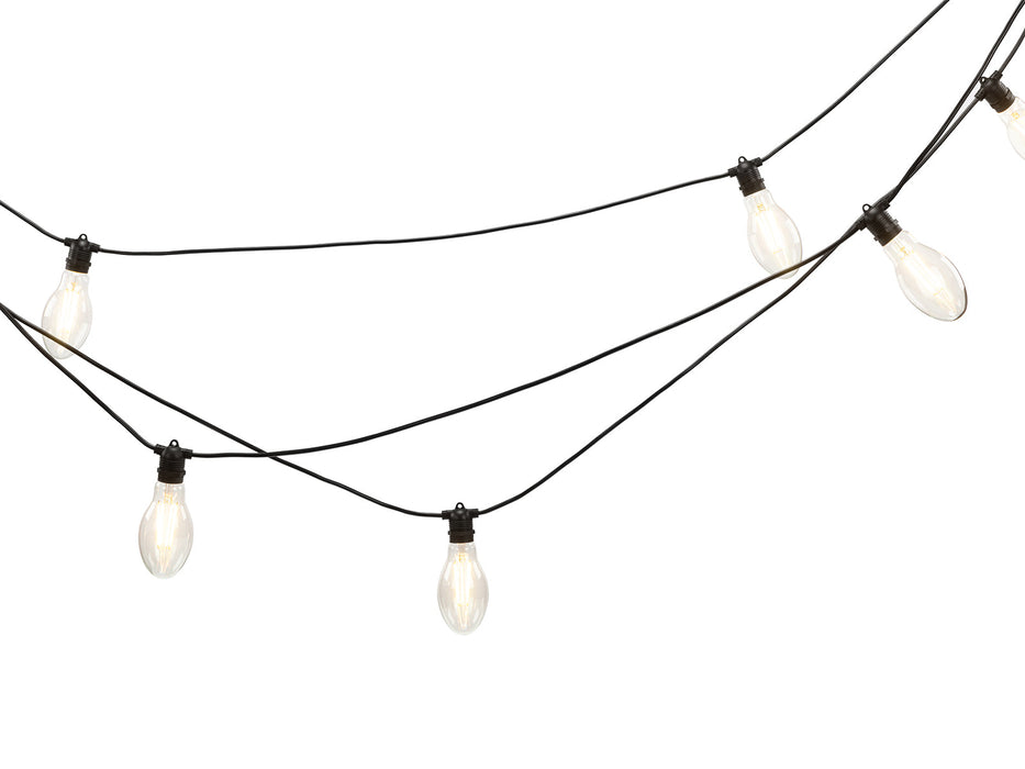 Føro Papaya guirnalda de luces blanco extra cálido - Set de 10 metros con 10 bombillas led de 125 mm 