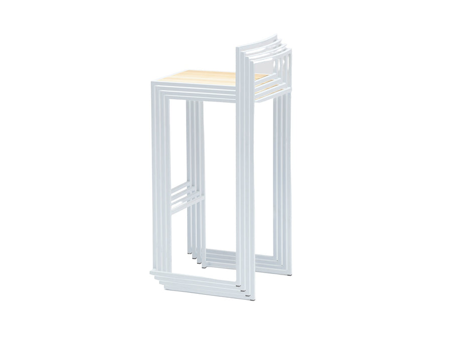 Mobeno bar stool - Milano type - white - stackable