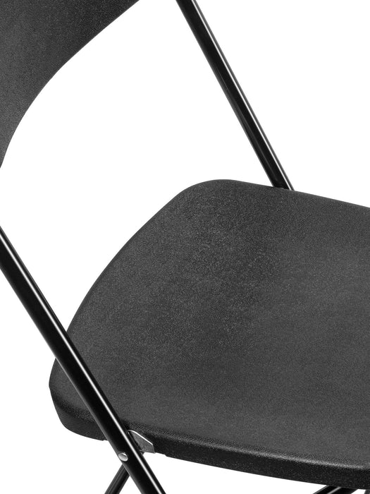 Conjunto Mobeno con 10 sillas plegables - tipo Palermo - Negro