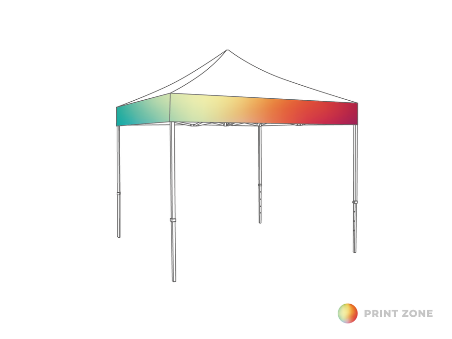 Flexxum Folding Tent Basic Set - steel frame and polyester roof - printed