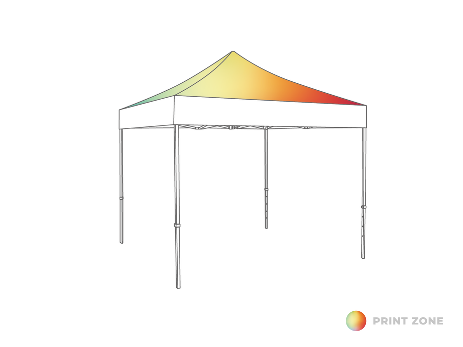 Flexxum Folding Tent Pro Set - aluminium frame and polyester roof - printed