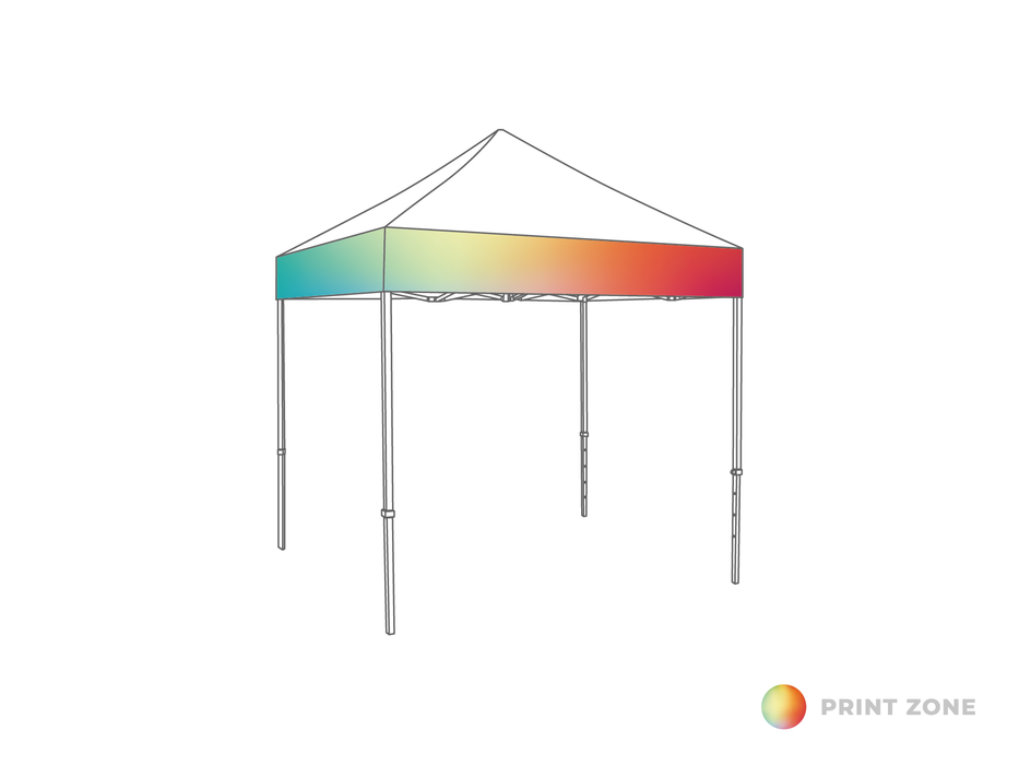 Flexxum Folding Tent Pro Set - aluminium frame and polyester roof - printed