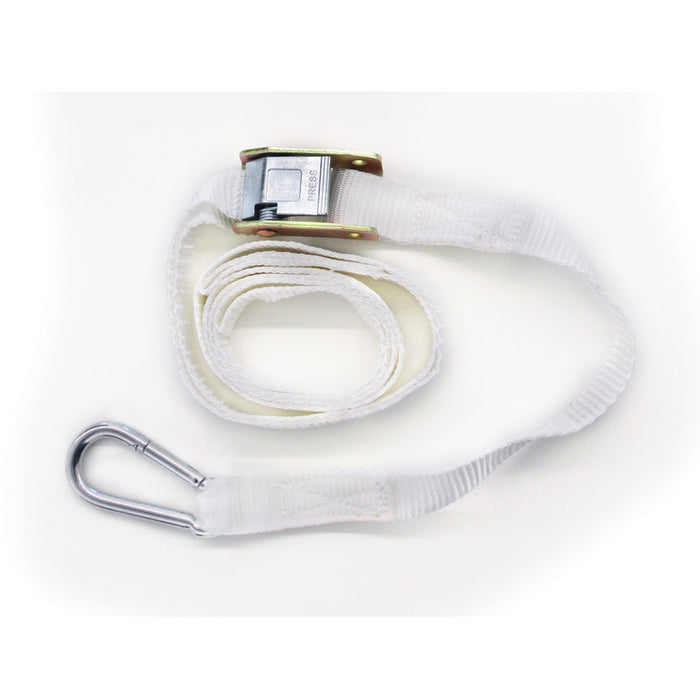 Tension strap with carabiner - 165 cm - White