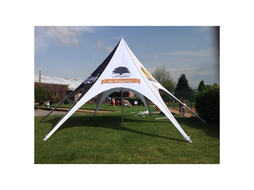 Vega Star tent set with printed roof - 10m diameter - Polyester